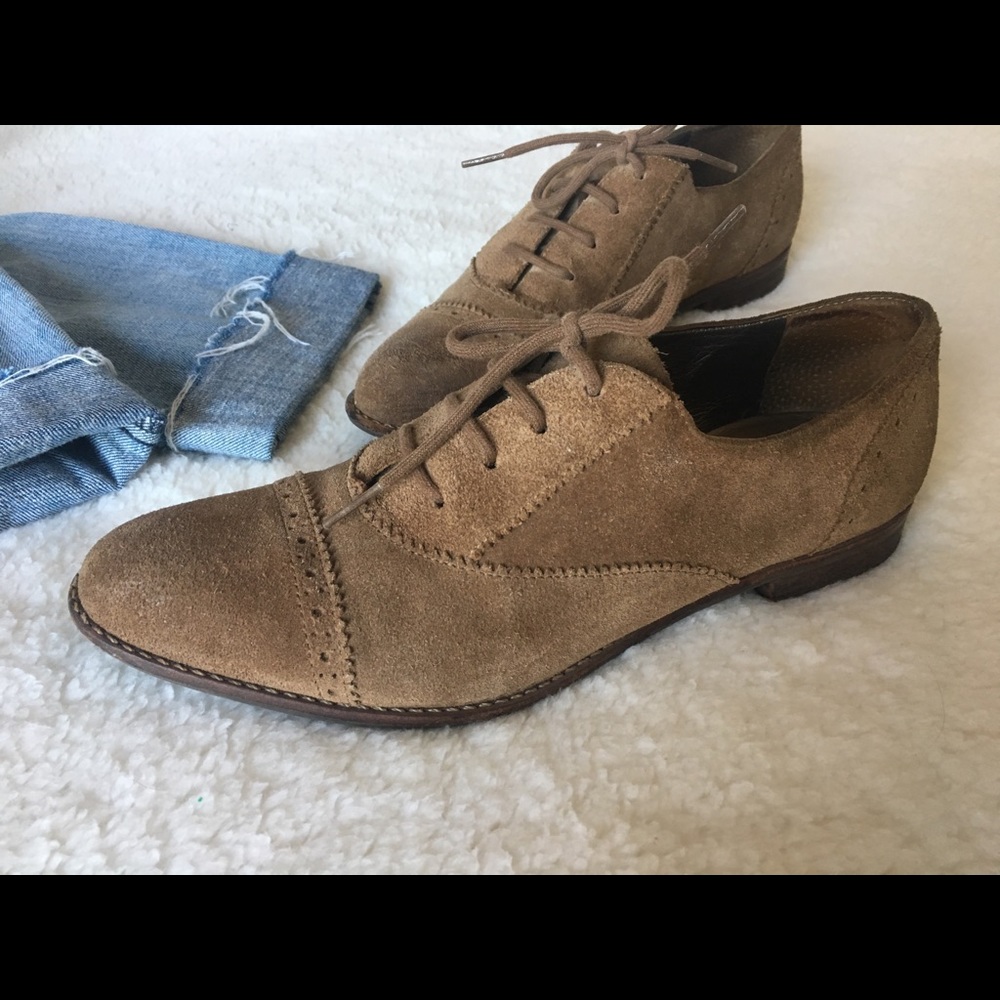 Talbots Vintage suede brogues, oxfords, light brow